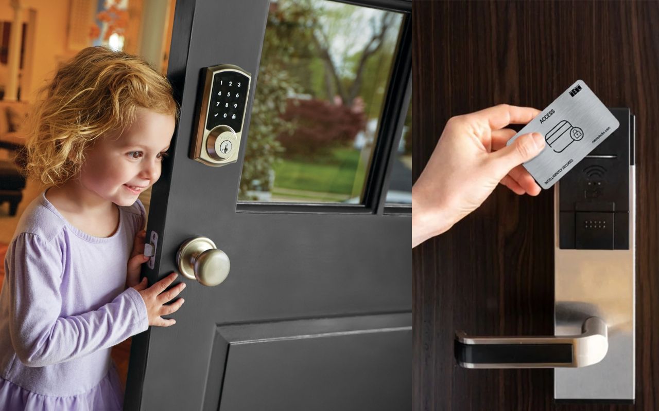 Digital door lock installation